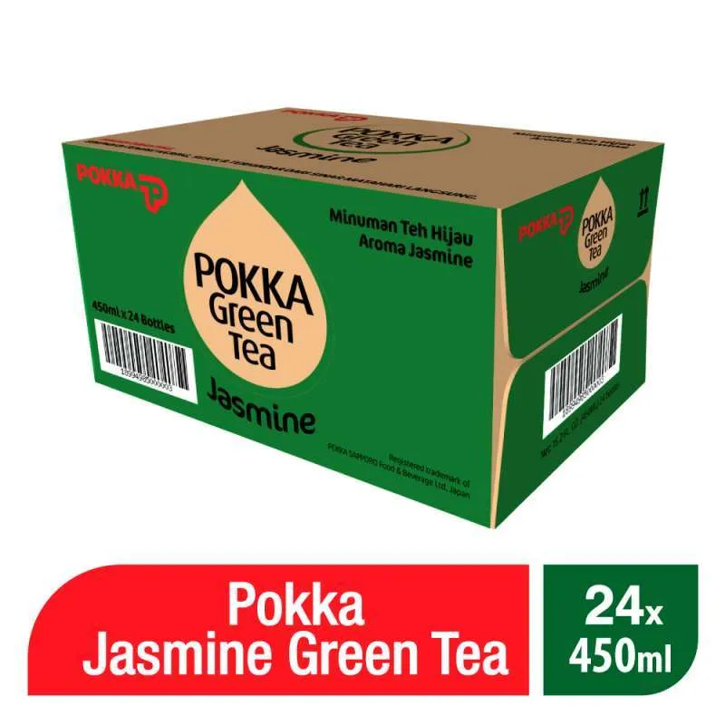 POKKA JASMINE GREEN TEA BTL 450 ML X 24 By Dima