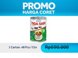 Krimer Kental Manis Tiga Sapi Plain 490g