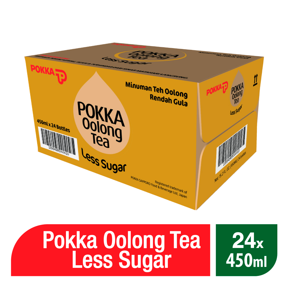 POKKA OOLONG TEA LESS SUGAR BTL 450ML X 24 By Dima