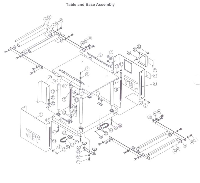 Jet JPM-13CS Planer-Molder Parts 708524