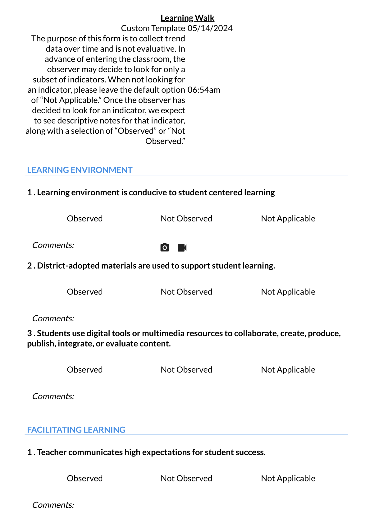 Template Library - Education Walkthrough