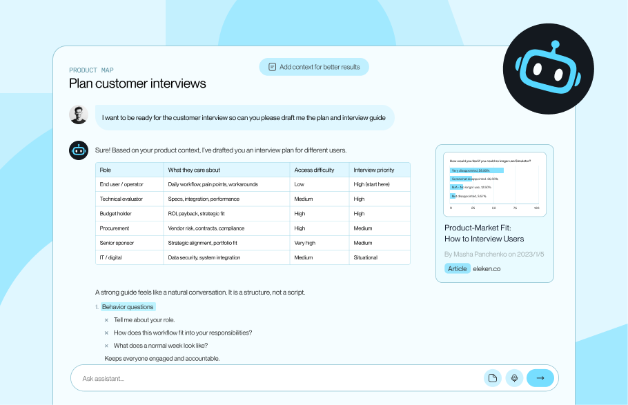 AI Agent: Plan Customer Interviews