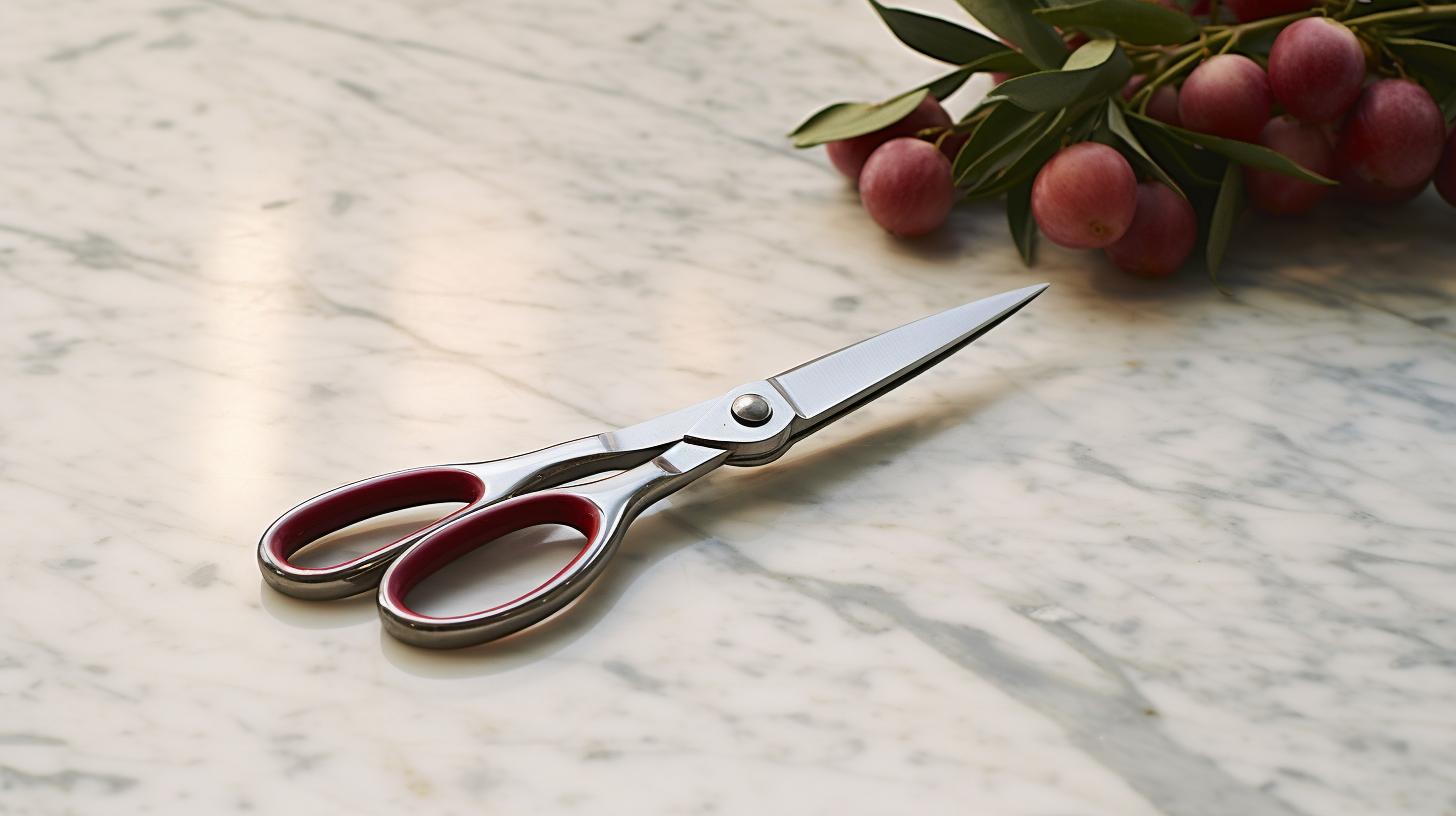 Rae Dunn Kitchen Scissors- Stainless Steel Kitchen Shears, Cooking Scissors  for Cutting Meat, Chicken, Herbs and Produce with Blade Cover and Soft