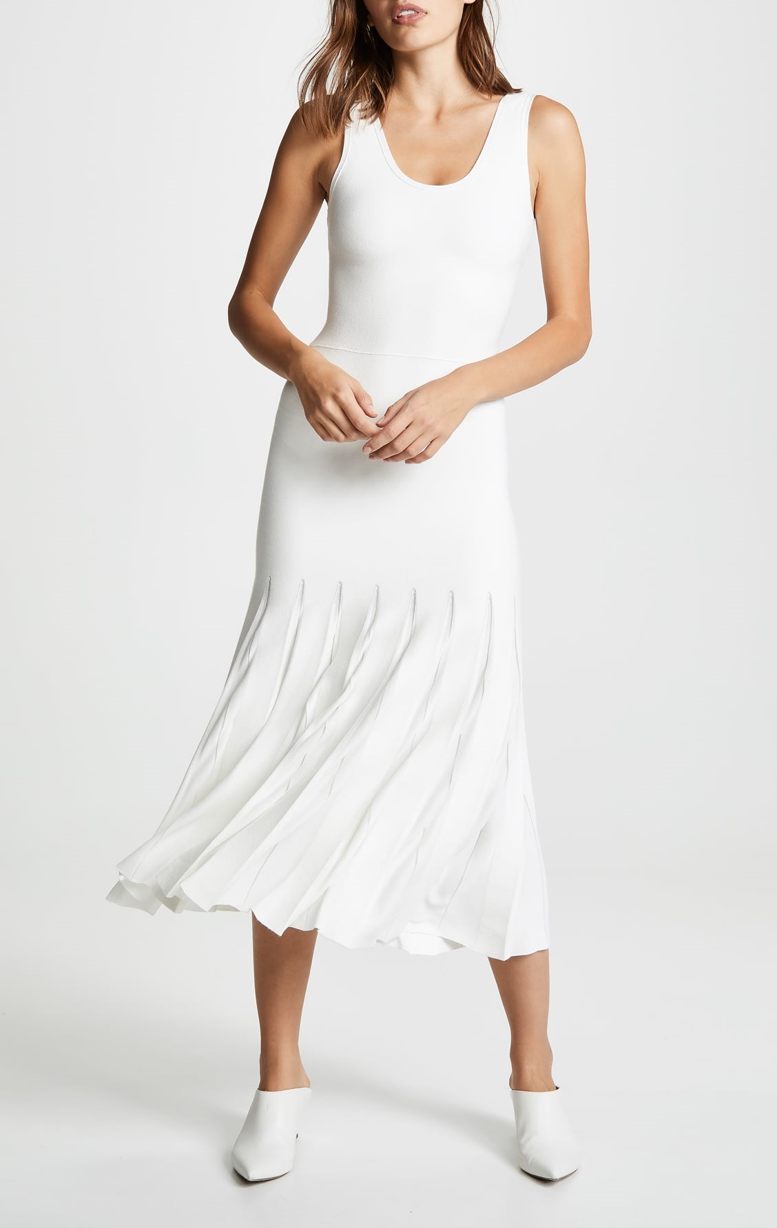 RRP 583 THEORY Womens Pleated Tank Maxi 
