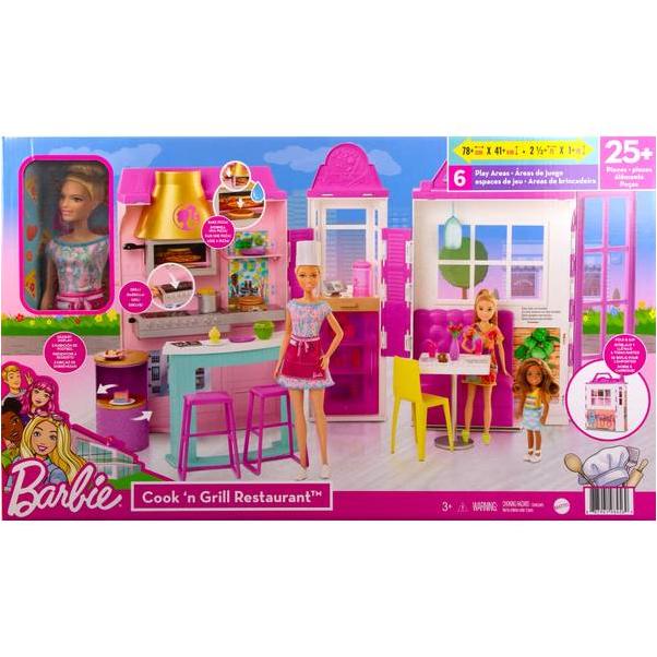 Barbie(r) Cook 'n Grill Restaurant Doll and Playset