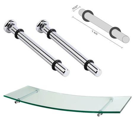 Dolle Polished Chrome Atlas Shelf Support - 8" - Pair
