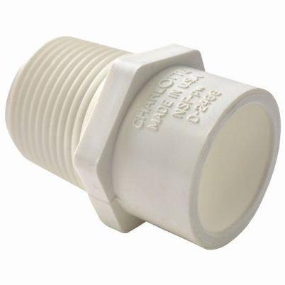 Schedule 40 Male Pipe Adapter Reducing Slip X Thread White 3 4 In X 1 2 In Killingworth True Value