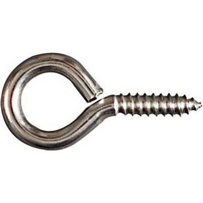 Everbilt #8 Zinc-Plated Steel Screw Eye (50-Piece per Pack) 803682