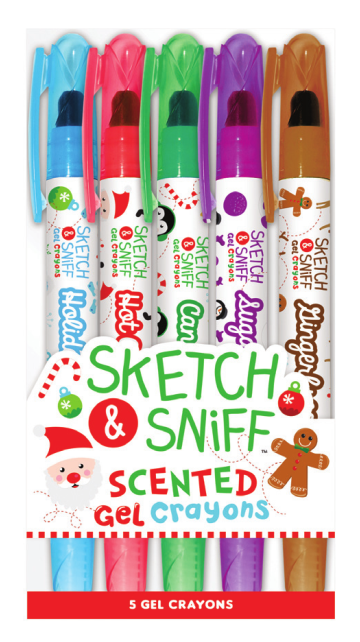 Sketch & Sniff Gel Crayons, Scented - 5 crayons