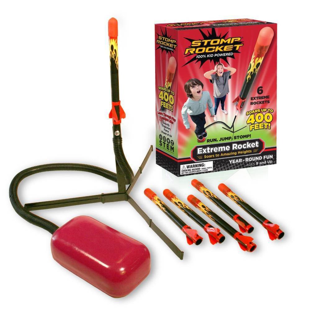 Stomp Rocket® X-Treme, 6 Rockets - Outdoor Rocket Toy Gift for Boys and Girls-Comes with Rocket Launcher - Ages 9 Years and Up