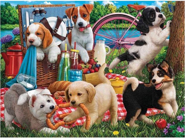 Boardwalk Dog Walker Jigsaw Personal Puzzle 210 PC