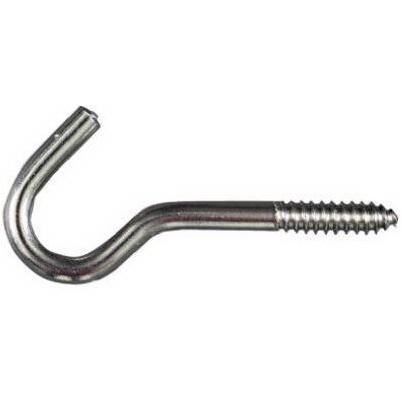 National 3/8 in. x 4-7/8 in. Stainless Steel Screw Hook