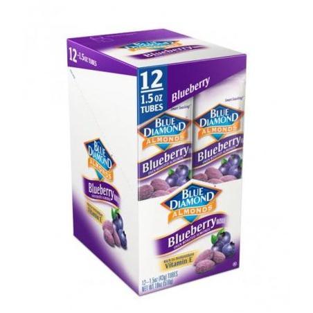 Blue Diamond Almonds Blueberry Flavored, 1.5 oz. Bag (12 Pack)