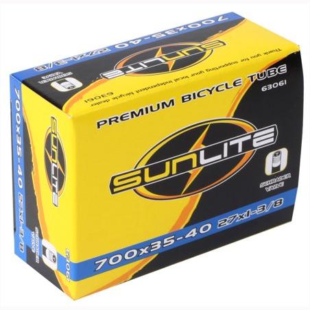 Sunlite Bicycle Tube, 700 x 35-40 (27 x 1-3/8) SCHRADER Valve