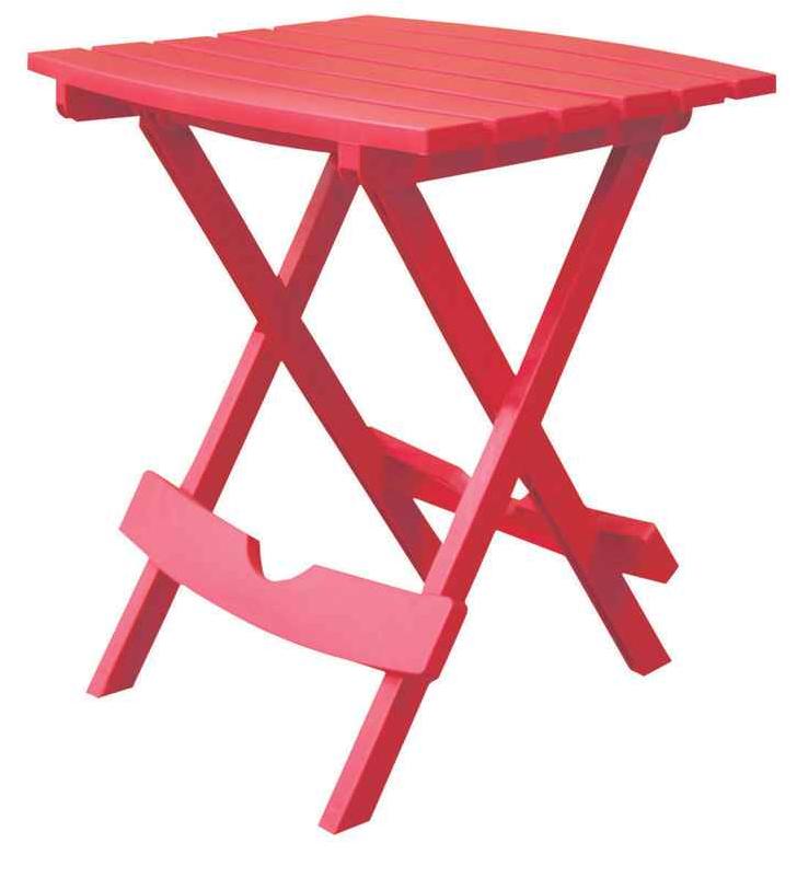 Adams Quik-Fold Cherry 15 In. x 17.5 In. Rectangle Resin Folding Side Table
