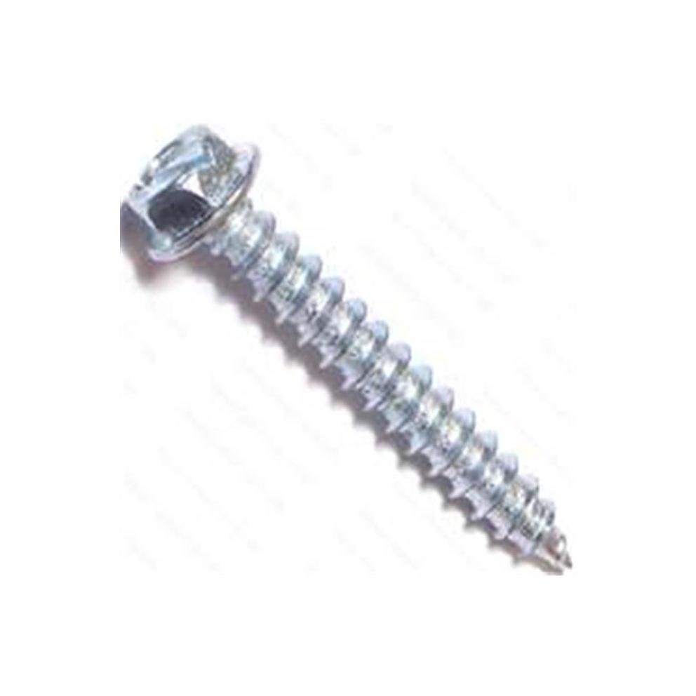 Midwest Fastener 02949 Screw, #12 Thread, 1-1/2 in L, Coarse Thread, Hex,  Slotted Drive, Self-Tapping, Sharp Point, Zinc