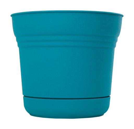 7502040 6.5 x 7.3 in. Dia. Resin Planter, Teal