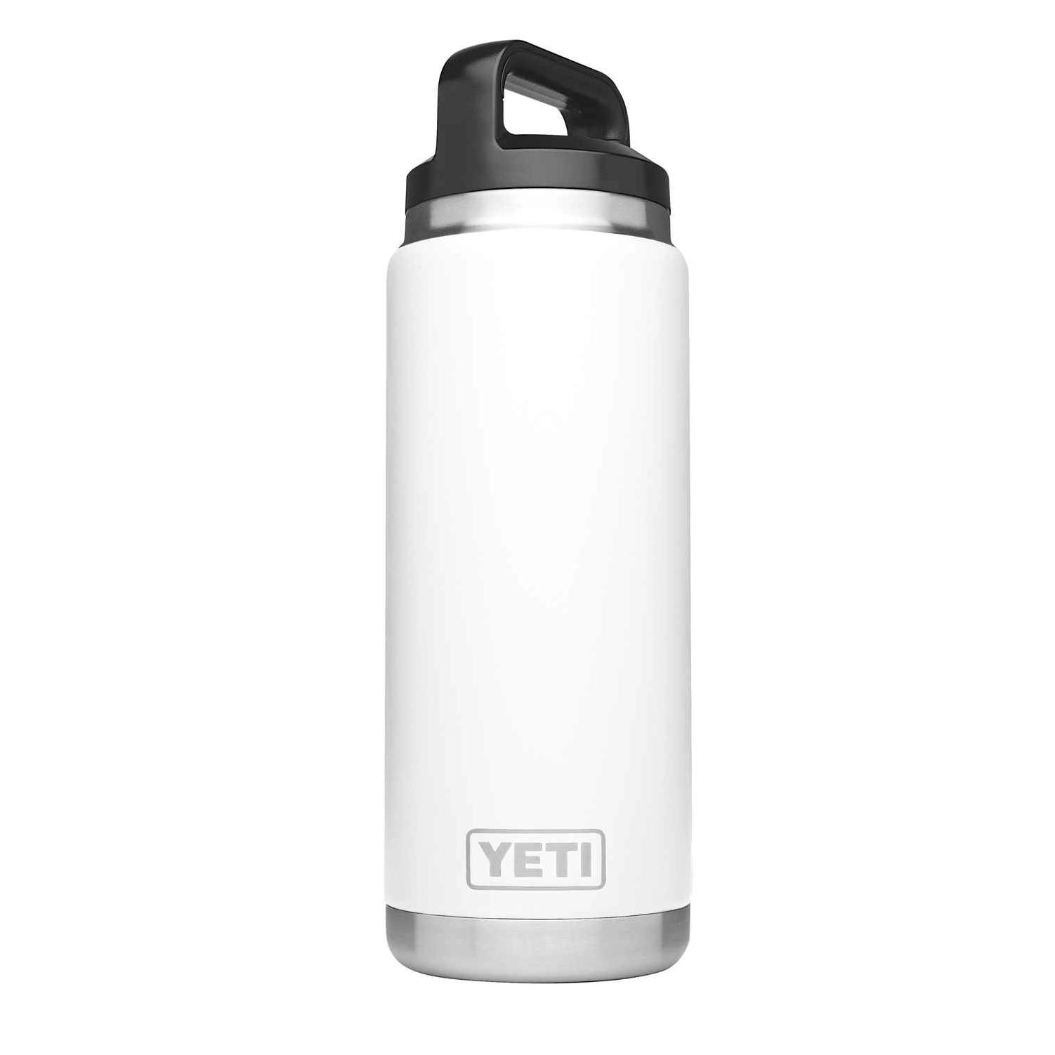 YETI Rambler White Stainless Steel Beverage Bottle BPA Free 26 oz