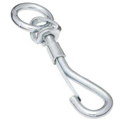 Zinc Plated Steel Safety Spring Snap Hook, 3-1/8-in