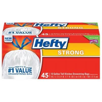 Hefty Renew Recycled Kitchen Bags, 33gal, 1.05mil, 24 x 27 1/4