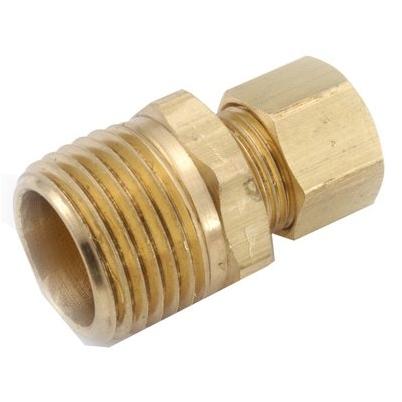 Pipe Fitting, Connector, Lead Free Brass, 5/8 Compression x 3/4 In. MPT