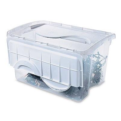 Sterilite Single 48-quart Clear Hinged Lid Storage Tote Box