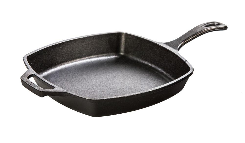 Lodge L8SQ3 Pre-Seasoned Cast-Iron Square Skillet, 10.5-inch