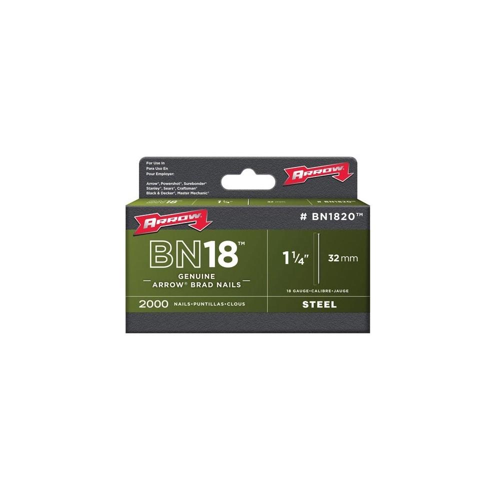 Arrow 18-Gauge Steel Brad Nail, 1-1/4 In. (1000-Pack)