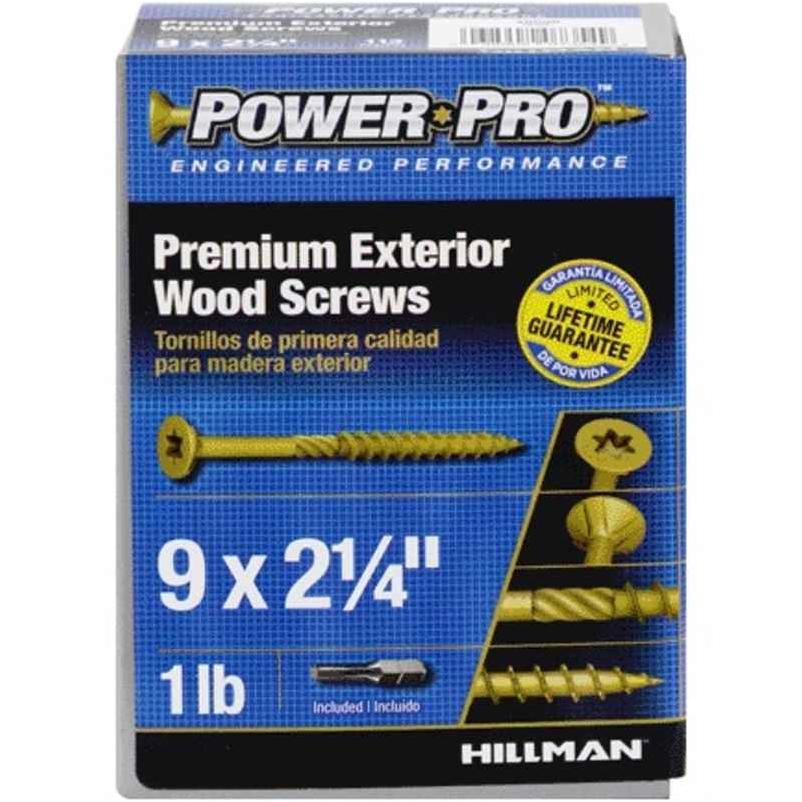 Power Pro No. 9 x 2-1/4 in. L Star Flat Head Ceramic Coated Steel Deck Screws 1 lb. 113 pk