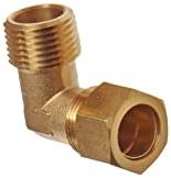 Anderson Metals 50069 Brass Compression Tube Fitting, 90 Degree