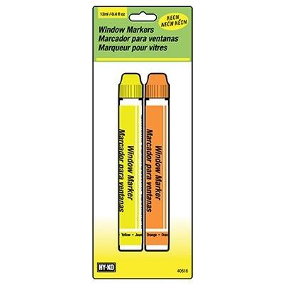 HY-KO 40616 Neon Window Marker, Yellow/Orange – Toolbox Supply