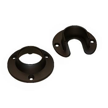 Stanley Home Designs 1-5/16 In. Zinc Closet Rod Socket, Oil Rubbed Bronze (2-Pack)