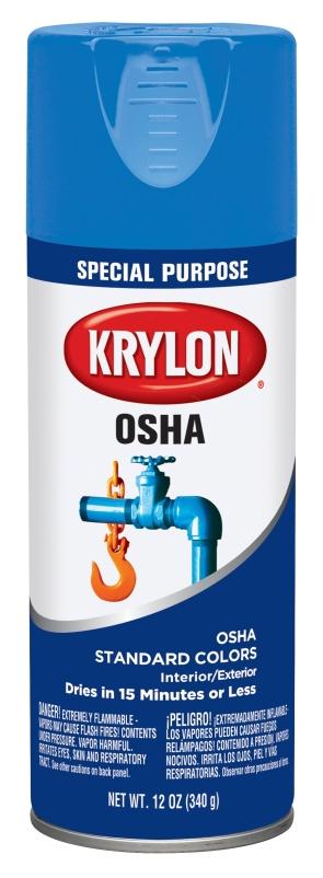 Krylon K02416777 Spray Paint, Gloss, Safety Blue, 12 oz