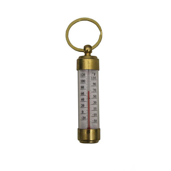 24 inch Thermometer Living Finish Brass