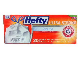 Hefty Ultra Strong 13 Gal. Tall Kitchen White Trash Bag (20-Count)