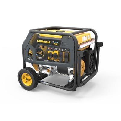 Firman H05752 7100/5700 Watt Dual Fuel Recoil Start Generator, CARB