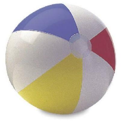 Lot of 2) Intex 20 Glossy Panel Inflatable Beach Ball White Blue Red  Yellow