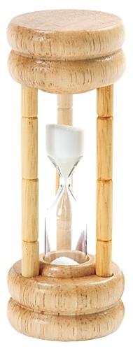 1473 3 Minute Egg Timer Wood Hourglass Style