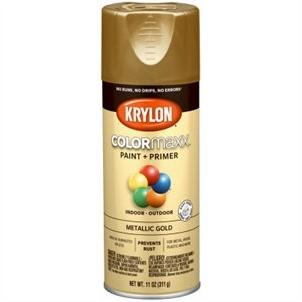 Krylon ColorMaxx 11 Oz. Metallic Gloss Spray Paint, Gold