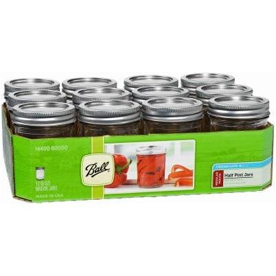 Ball 16oz 12pk Glass Regular Mouth Mason Jar with Lid and Band