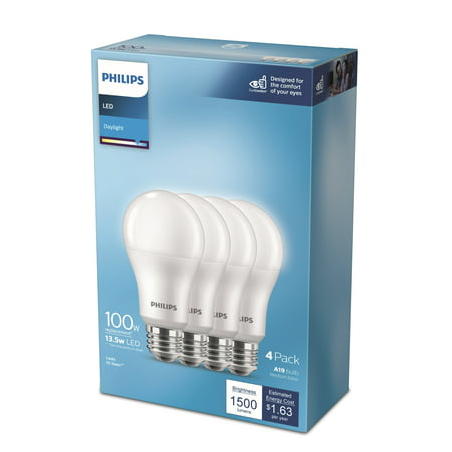 kubiek Vervolgen Goederen DO-IT-BEST CORP. Philips 60W Equivalent Daylight A19 Medium LED Light Bulb  (4-Pack) | Johnsons Home & Garden