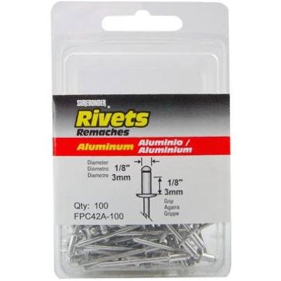 Rivets -Double Cap small Brass plate 100pk