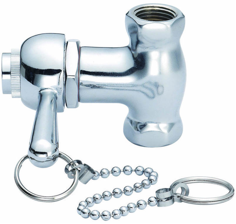 Self closing pull chain chrome shower valves