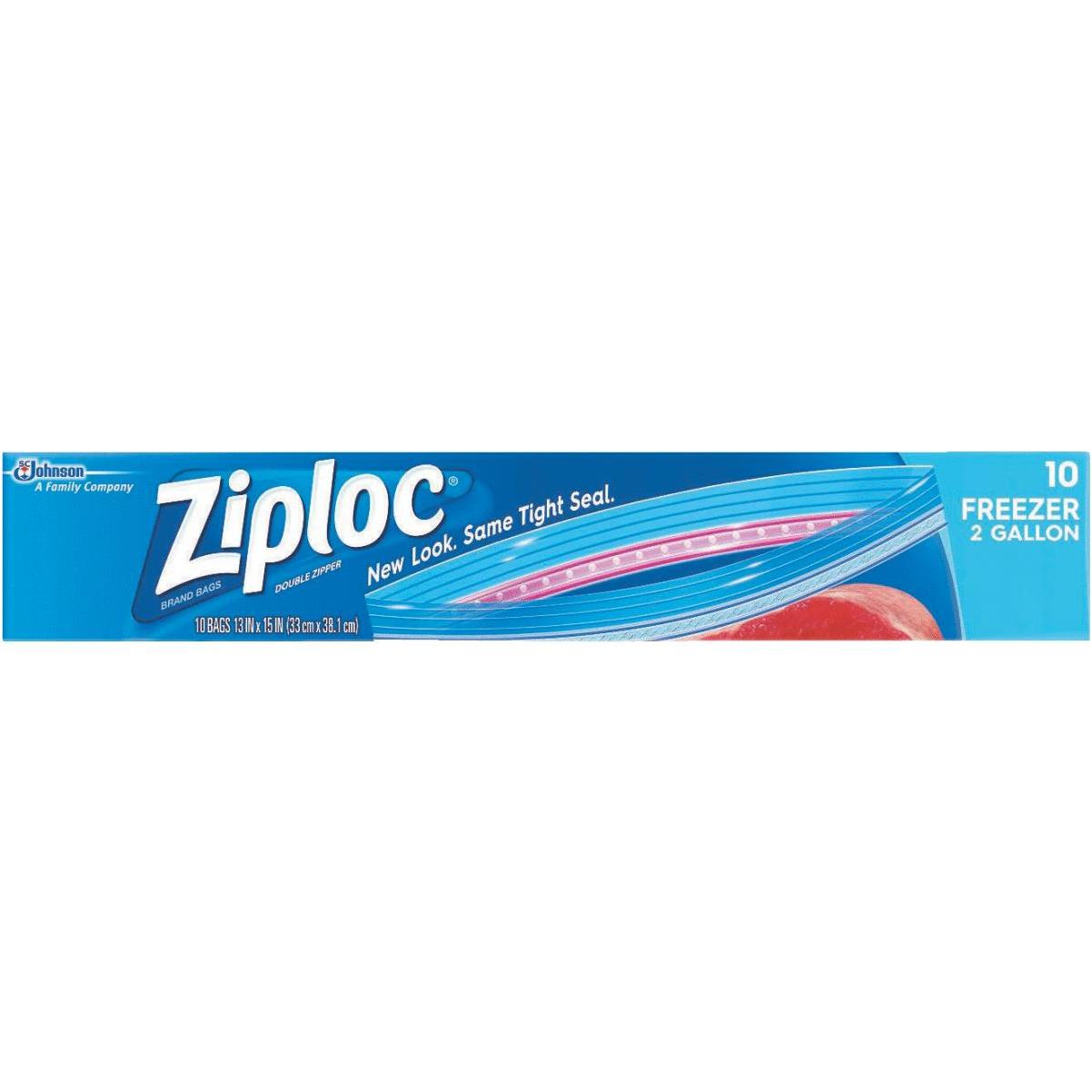 Ziploc Gallon Heavy Duty Freezer Bag With Gripper Zipper, 14 Count