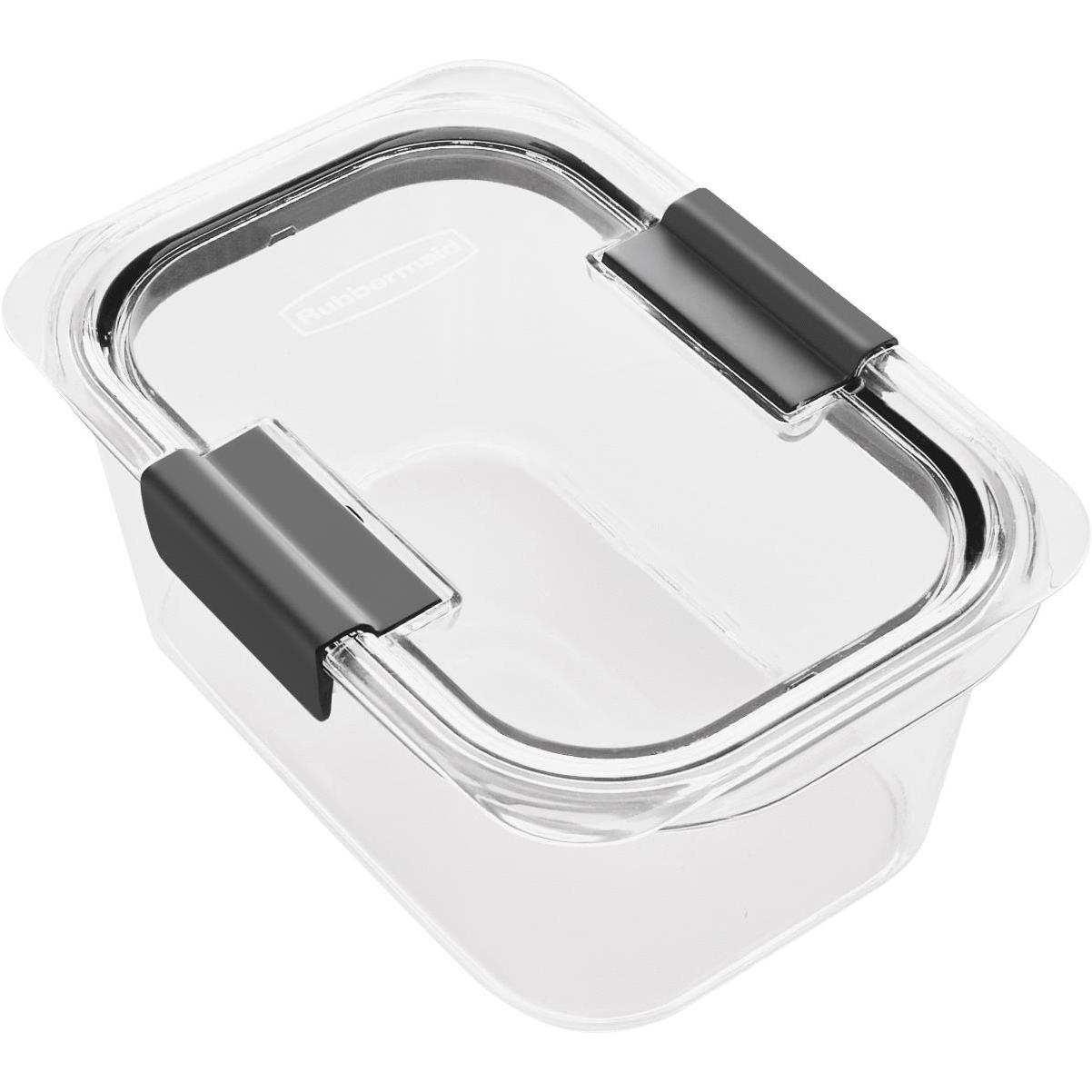 Rubbermaid Brilliance Food Storage Container, BPA free Plastic, Medium, 3.2  Cup, 5 Pack, Clear