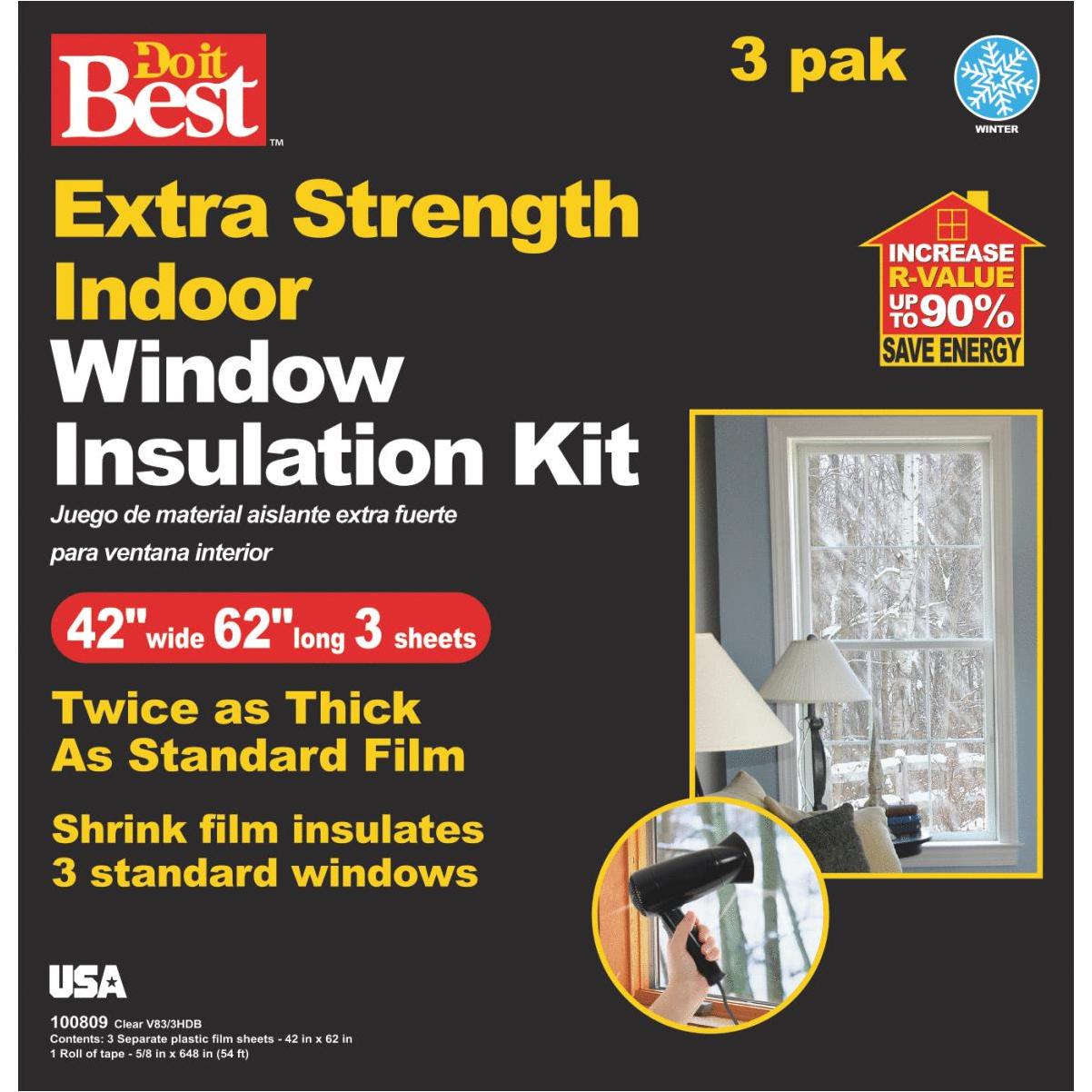 Insulate Windows with Plastic Sheeting by Frost King