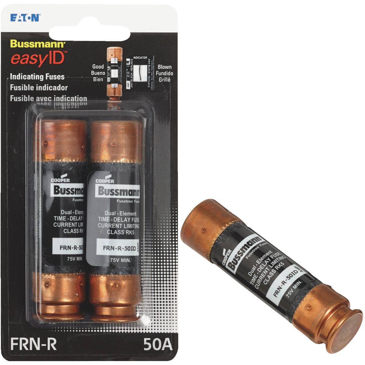 Bussmann 50A FRN-R Cartridge Heavy-Duty Time Delay Cartridge Fuse