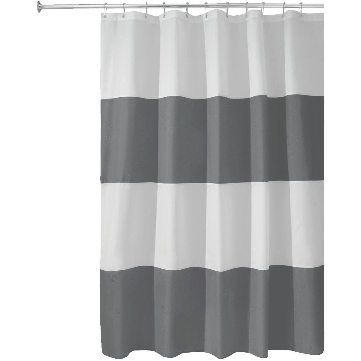 iDesign Zeno 72 In. x 72 In. Striped Shower Curtain