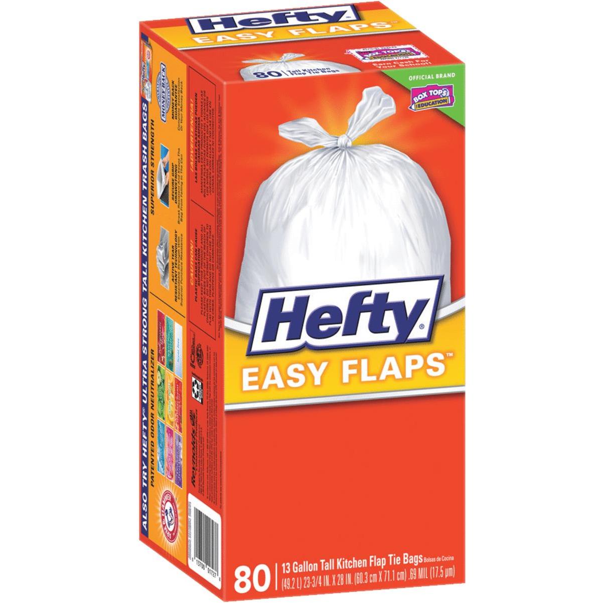 Hefty Small Flap Tie Trash Bags, 4 Gallon - 30 count