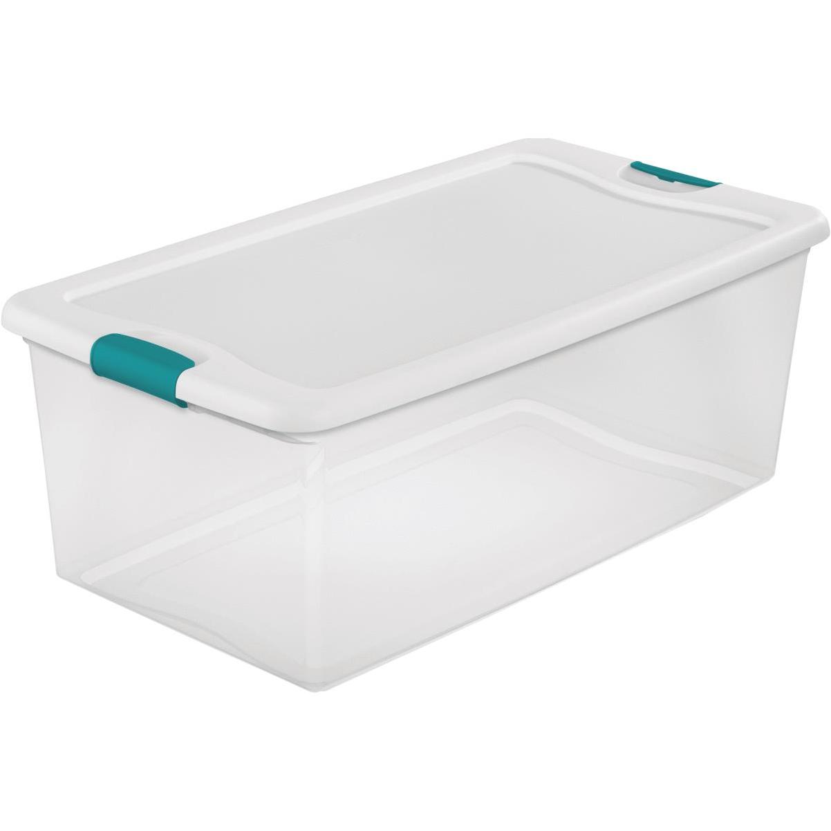 Rubbermaid Clever Store Basic Latch Storage Bin with Lid - Clear